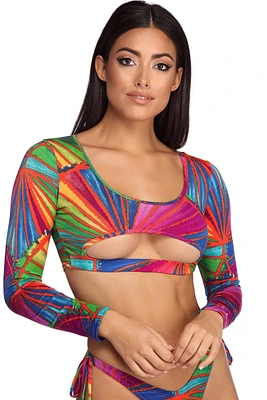 Rainbow Bright Swim Top