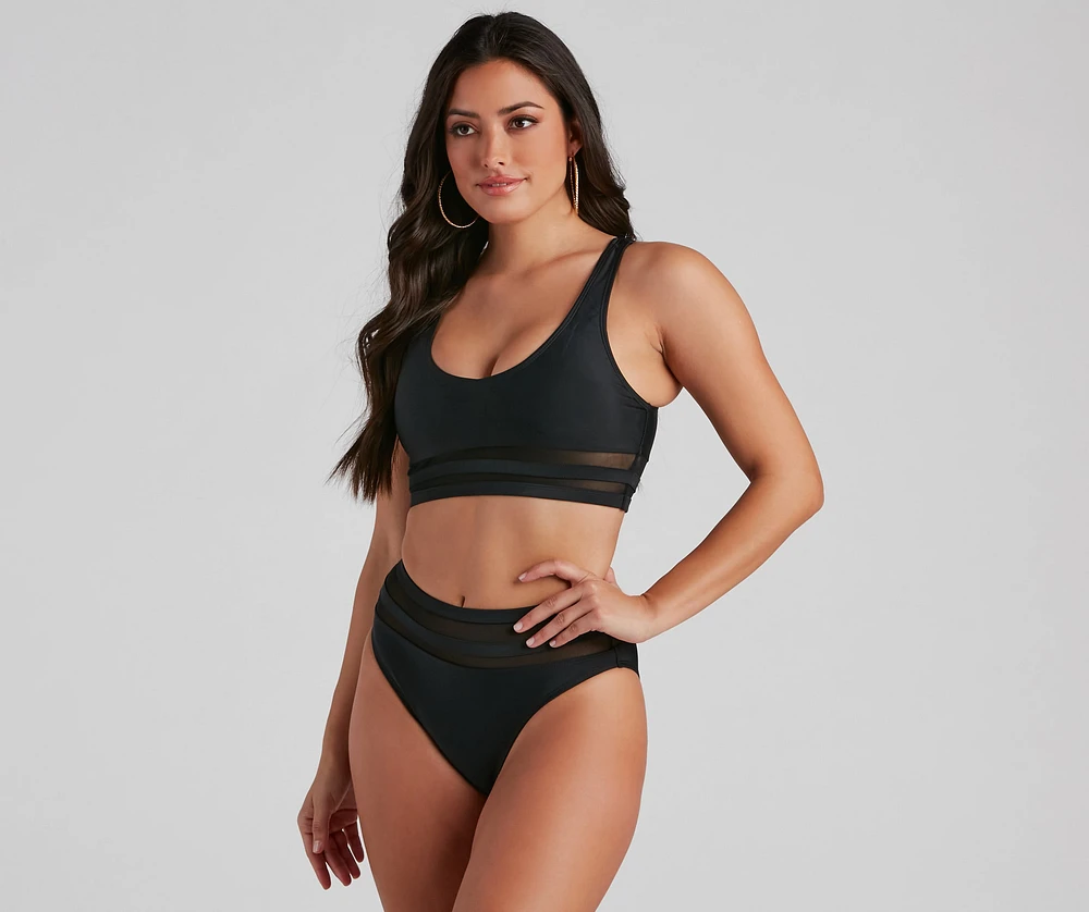 Summertime Chic Mesh Swim Top