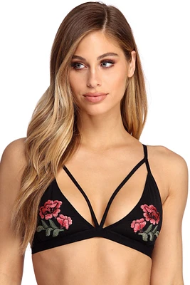 Floral Applique Bralette