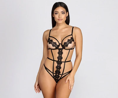 Wild Card Floral Applique Teddy