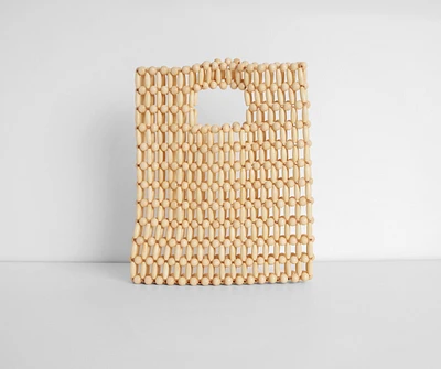 A Summer Mood Wooden Beaded Mini Tote