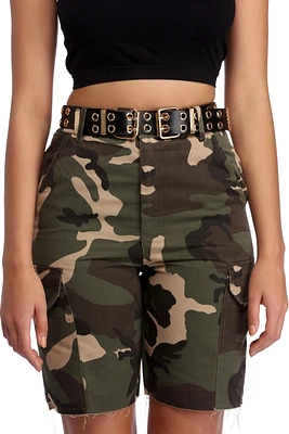 Double Exposure Faux Leather Belt