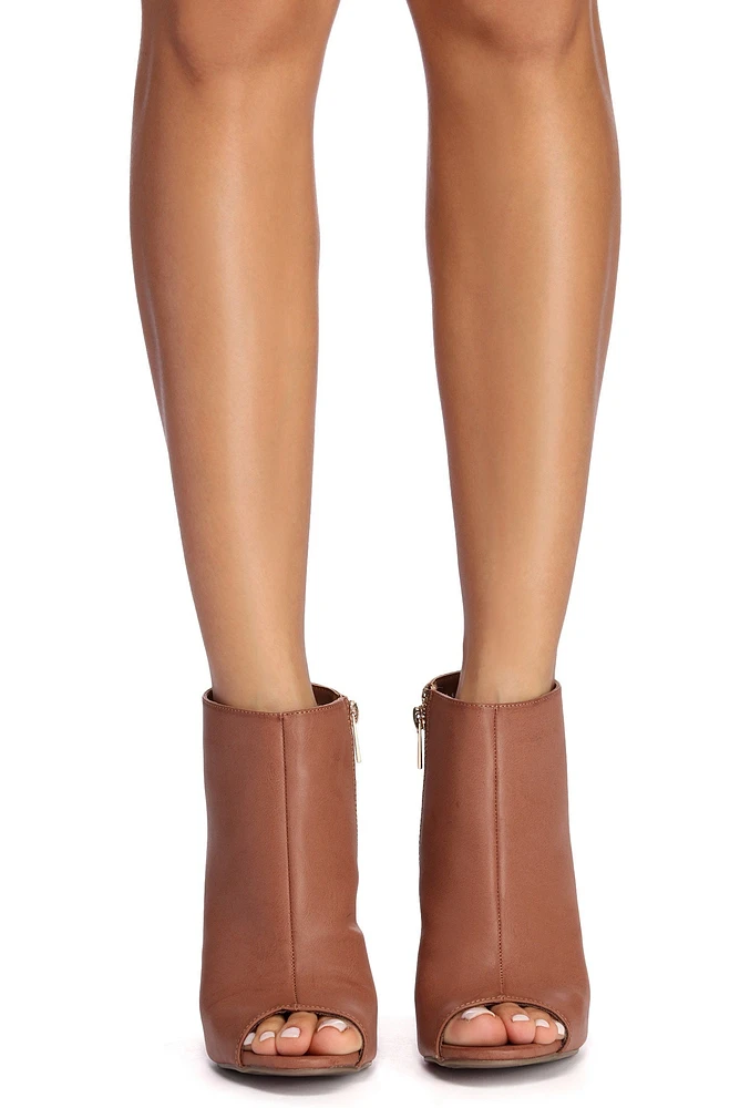 Feeling Fab Peep Toe Booties