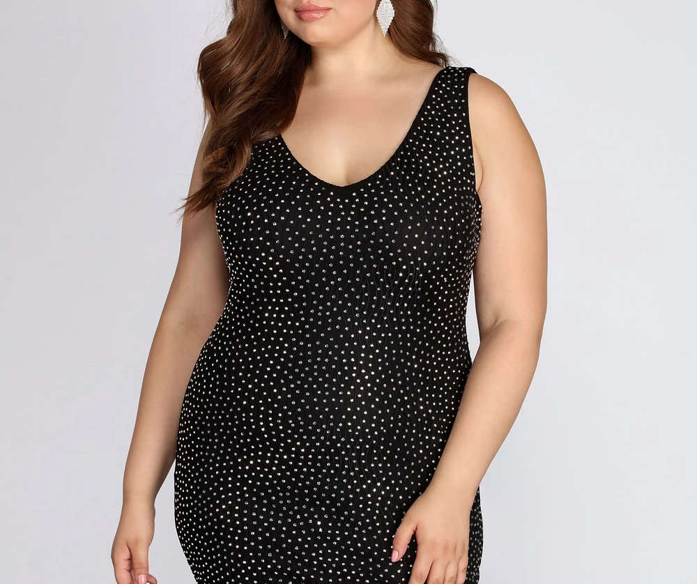 Plus Elinor Studded Cocktail Dress