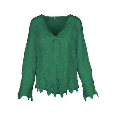 M Made Italy — Women's Woven Long Sleeve Top
