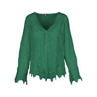 M Made Italy — Women's Woven Long Sleeve Top