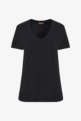 T-shirt basique à col en V | Ema&Carla