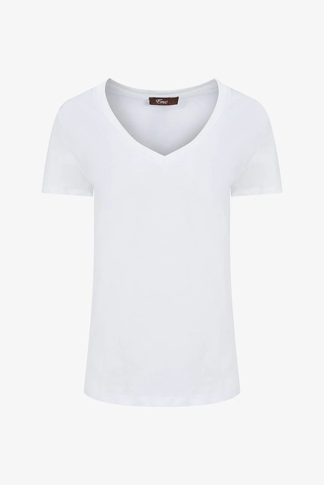 V-Neck Basic Tee | Ema&Carla
