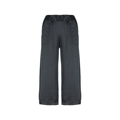 M Made Italy — Pantalon court tissé pour femme