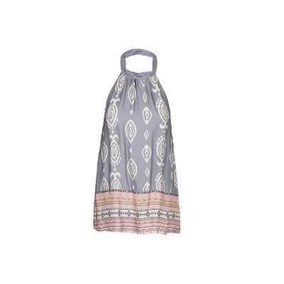 Astrid — Haut tissé sans manches pour femme Imprimé gris