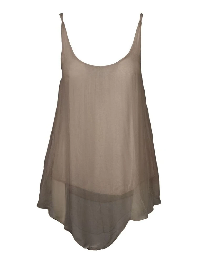 M Made Italy – Camisole tissée pour femme Taupe