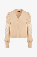 Cardigan en maille brodée | Ema&Carla