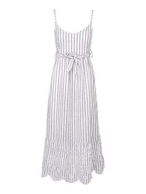 M Made Italy – Robe nuisette tissée pour femme Combo blanc