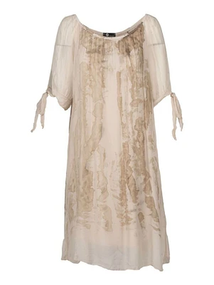 M Made Italy – Robe tissée pour femme Combo taupe