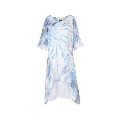 M Made Italy — Robe tissée à manches trois-quarts pour femme