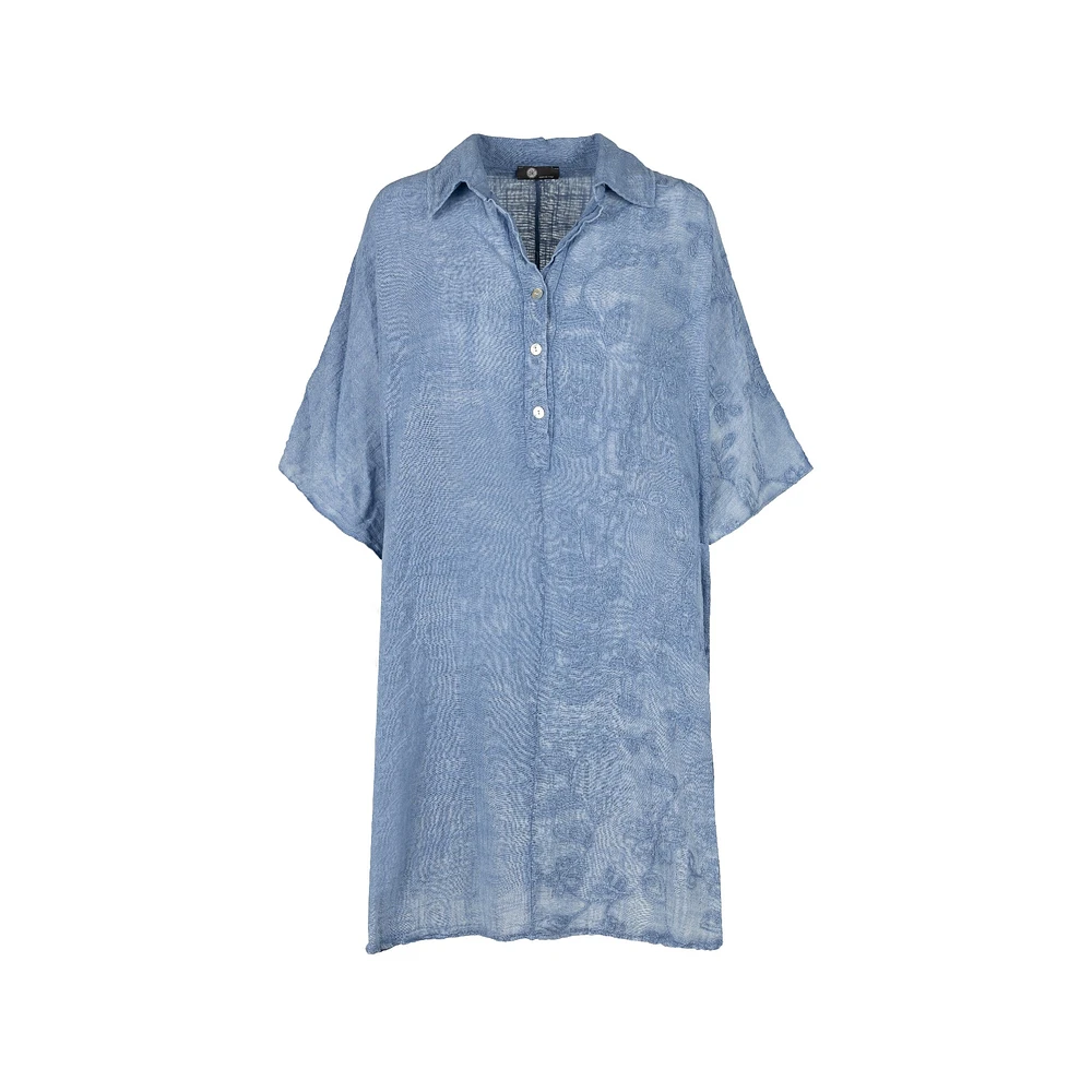 M Made Italy — Women's Woven Half Sleeve Tunic