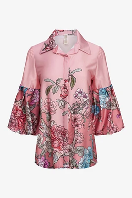 Chemise à manches fleuries | Ema&Carla