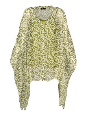 M Made Italy – Ladies Woven Shirt Green Combo