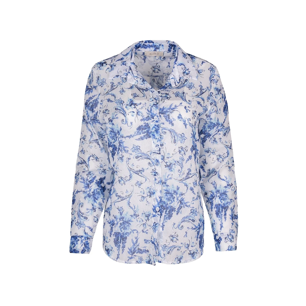 Astrid — Women's Woven Button-Up Shirt