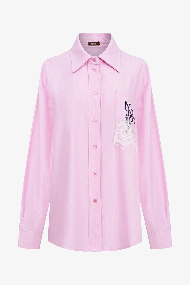 Lace Detail Shirt | Ema&Carla