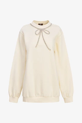 Sweat-shirt avec nœud | Ema&Carla