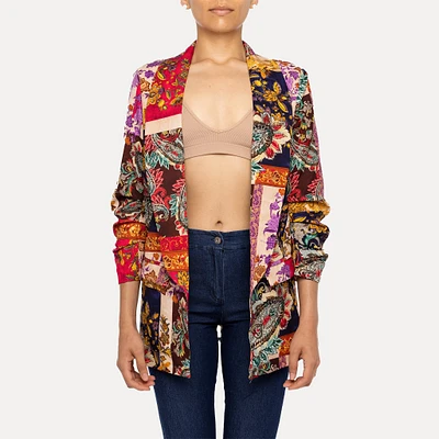 Astrid — Blazer carte postale Imprimé patchwork