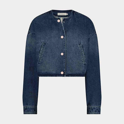 Florez | Veste tissée pour femme — Bleu rivière