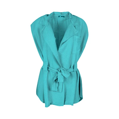 Veste tissée sans manches pour femme