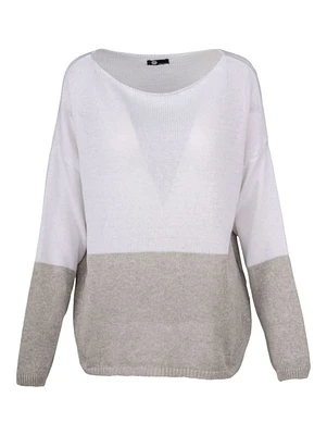 M Made Italy – Pull tricoté pour femme Gris