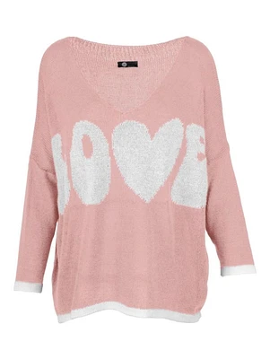 M Made Italy – Pull tricoté pour femme Rose