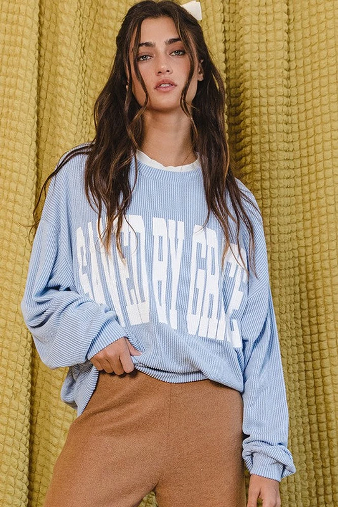 Blue Saved By Grace Sweatshirt