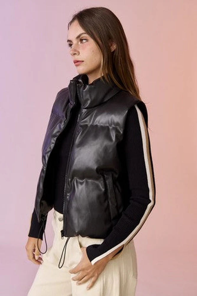 Eva Faux Leather Vest