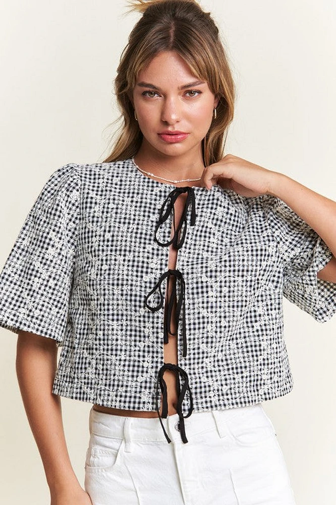 Front Tie Blouse