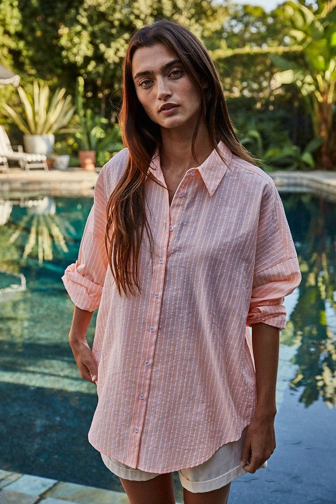 Pink Striped Buttondown