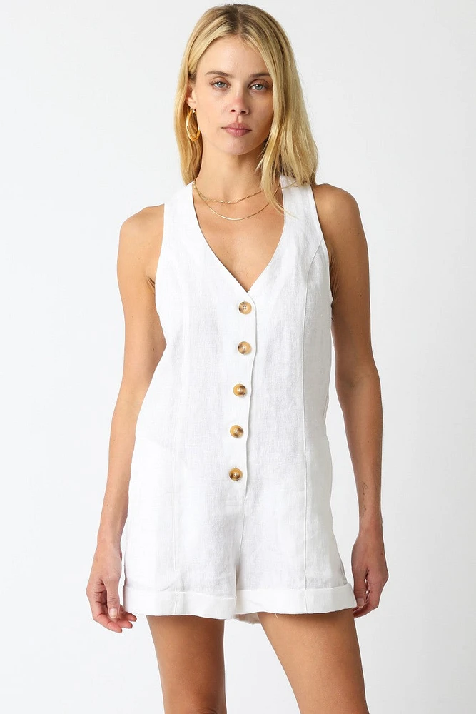 White Scarlett Romper