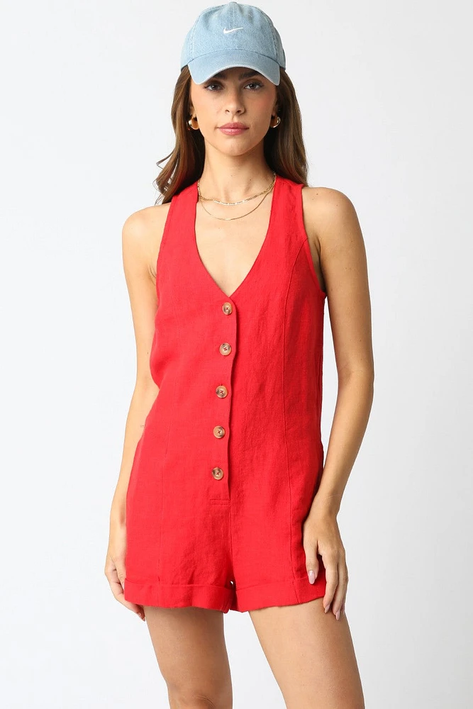 Red Scarlett Romper