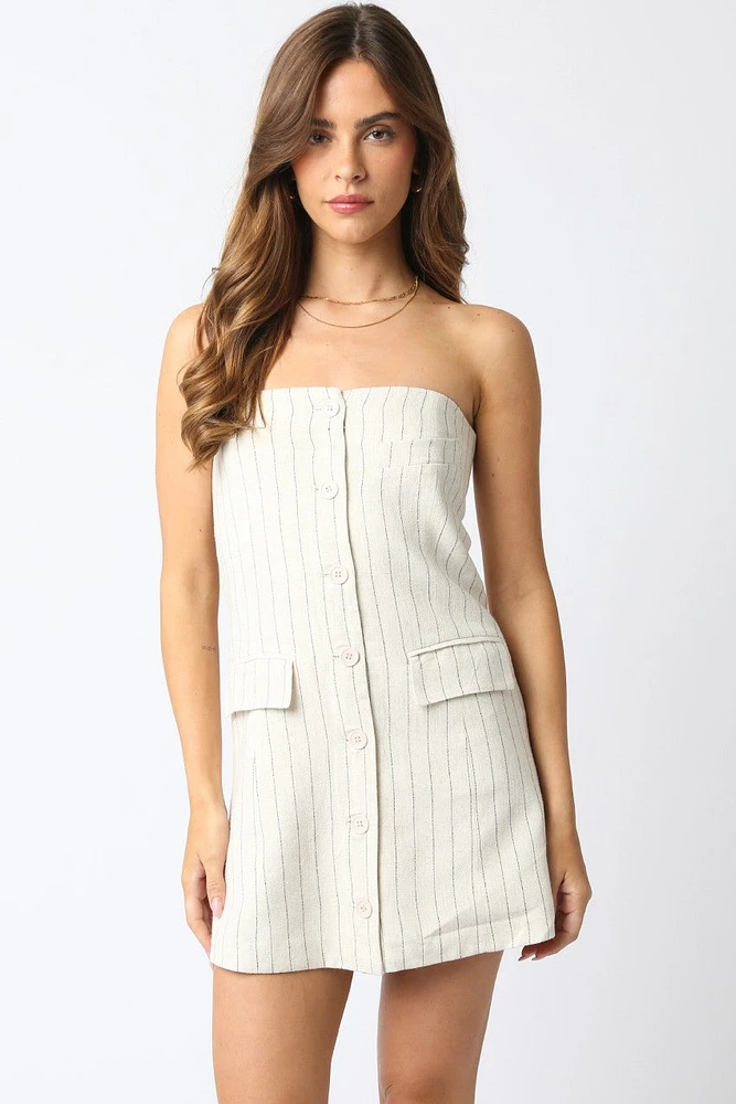 Black Freya Stripe Dress