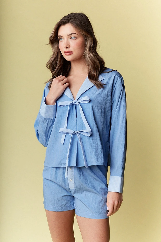 Pinstripe Front Tie Set