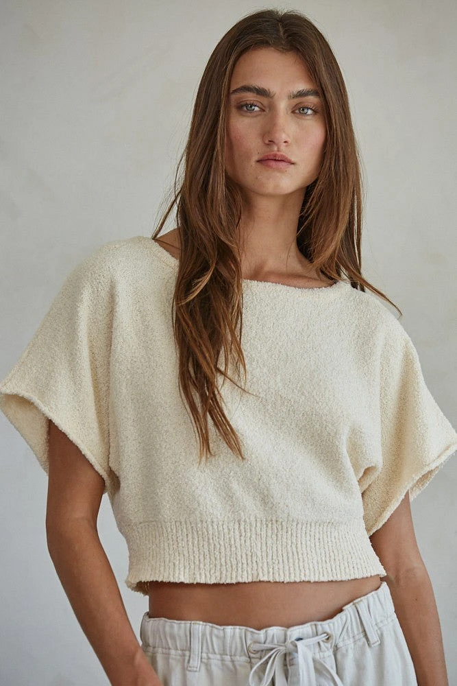 Cream Sweater Top