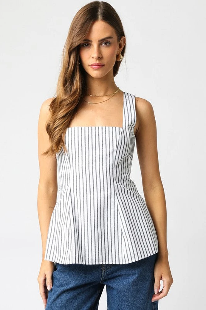 Black & White Stripe Top
