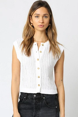 White Eliza Sweater Vest