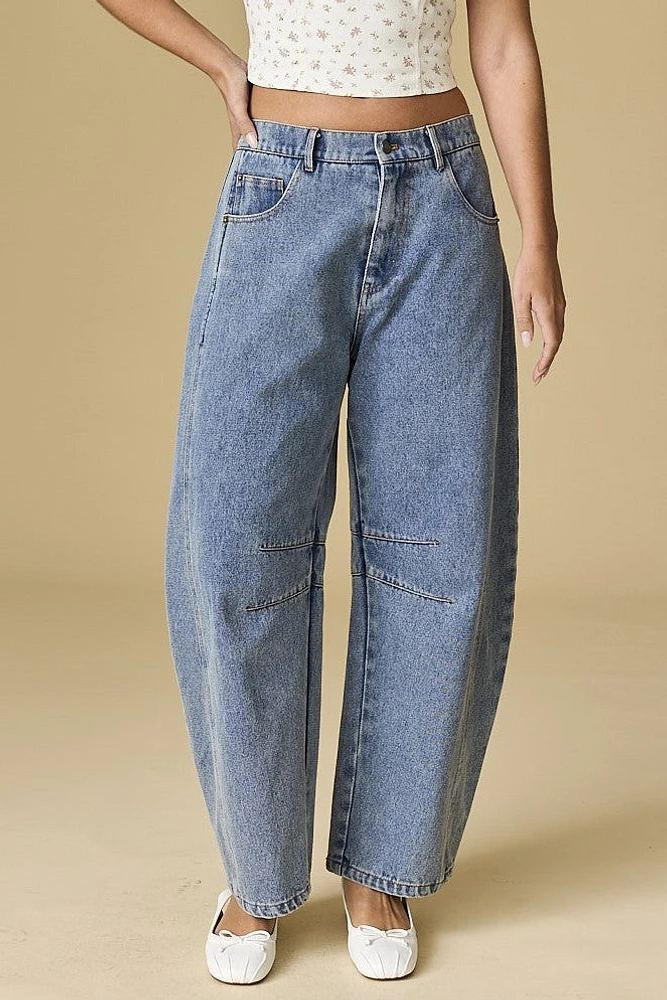 Nora Denim Barrel Pants