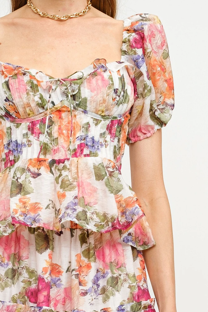 Pink Floral Blouse