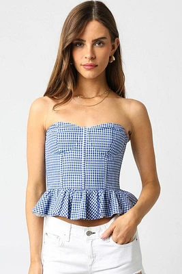 Blue Gingham Top