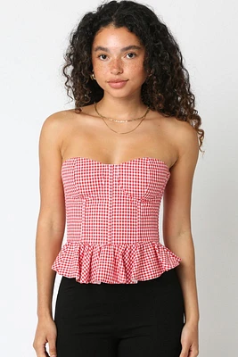 Red Gingham Top