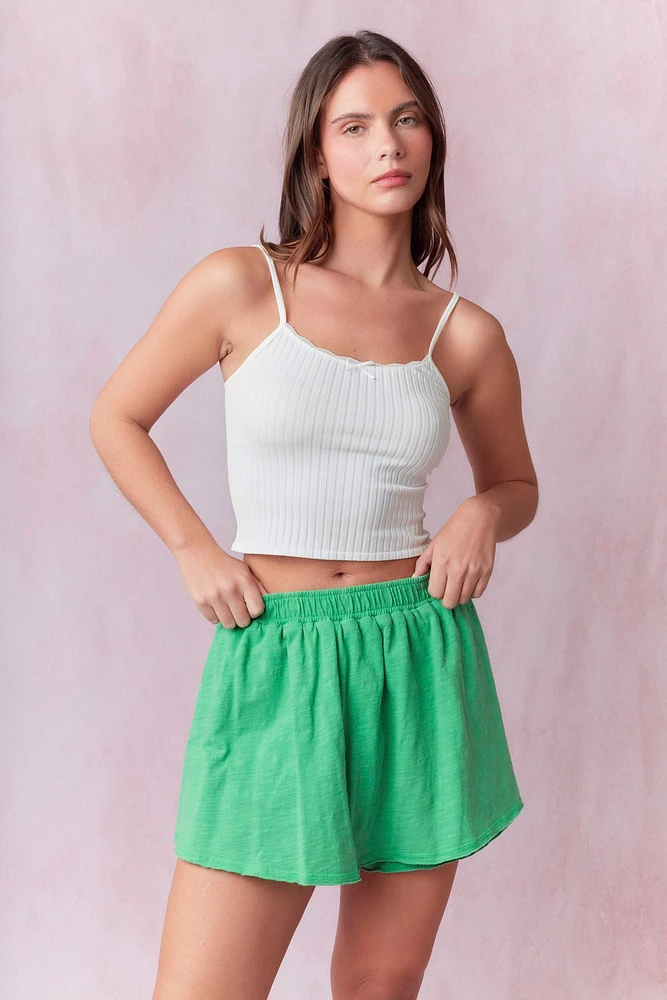 Green Basic Skort