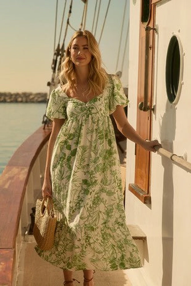 Paisley Print Maxi Dress