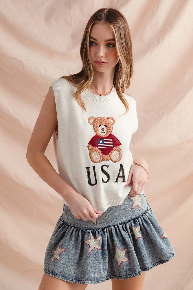 USA Teddy Bear Top