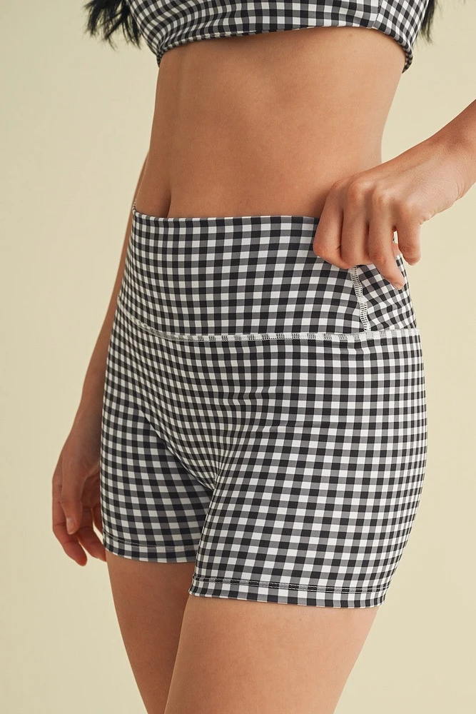 Gingham Mini Shorts