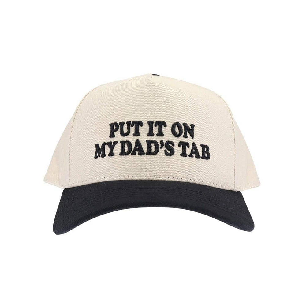Puff Embroidered Put It On My Dad's Tab Trucker Hat